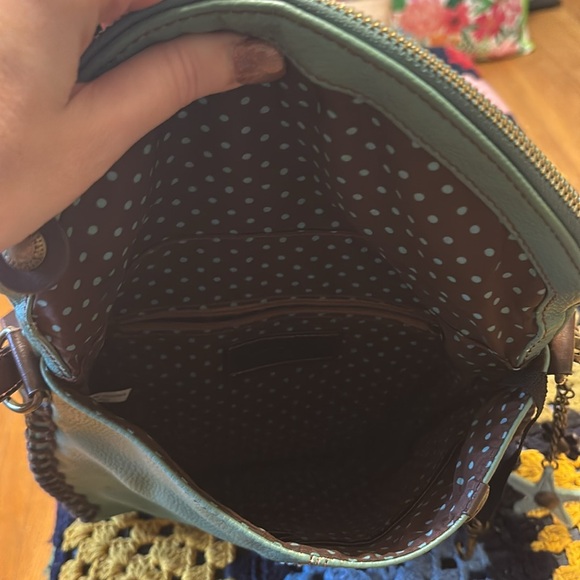 Chala Charming Convertible Green Crossbody Bag Pleather - Picture 3 of 5